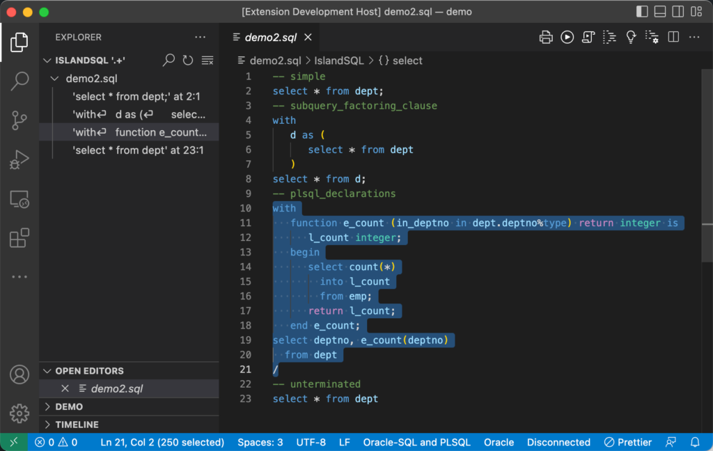 IslandSQL Episode 1 Select Statement Philipp Salvisberg S Blog